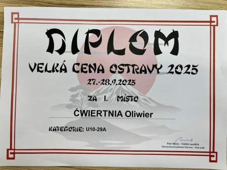 I miejsce w zawodach Judo 