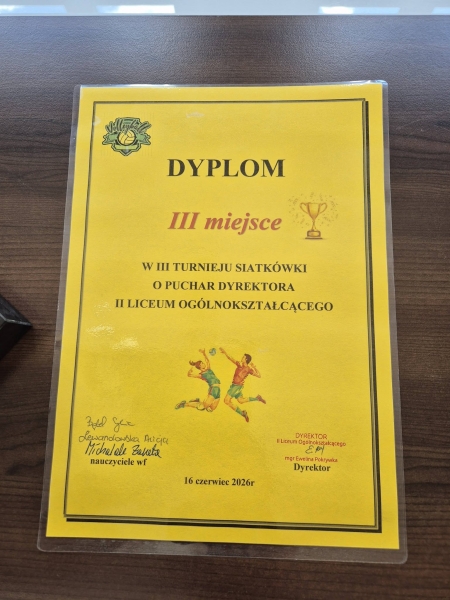 III miejsce w turnieju siatkówki